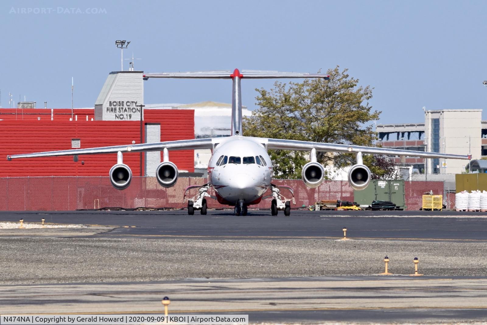 N474NA, British Aerospace BAe.146-200A C/N E2084, Leaving NIFC ramp.