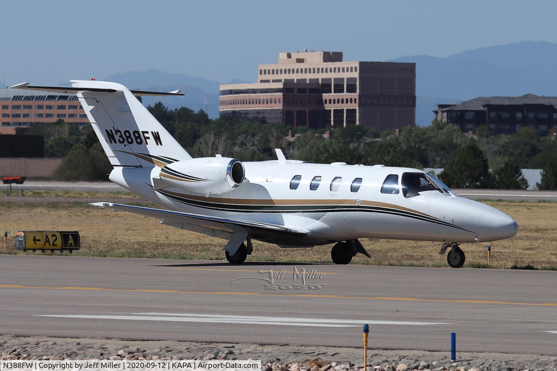 N388FW, 2007 Cessna 525 CitationJet CJ1+ C/N 525-0656, Seen here at KAPA 9-12-2020