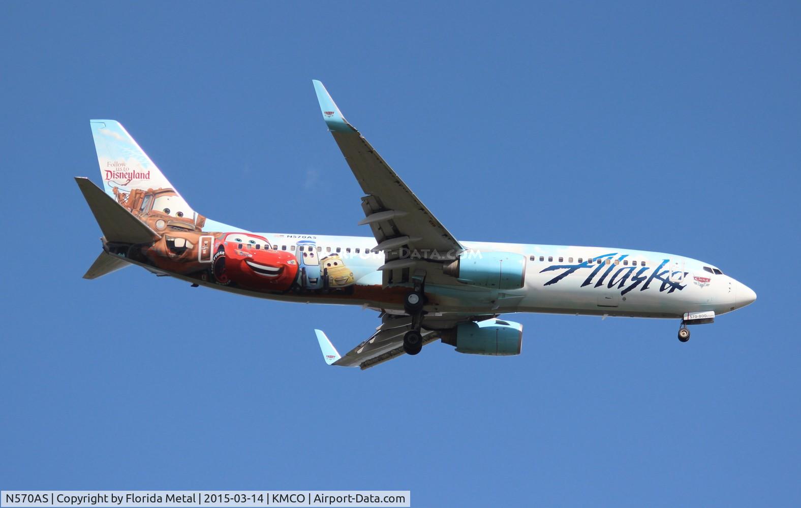 N570AS, 2007 Boeing 737-890 C/N 35185, MCO 2015