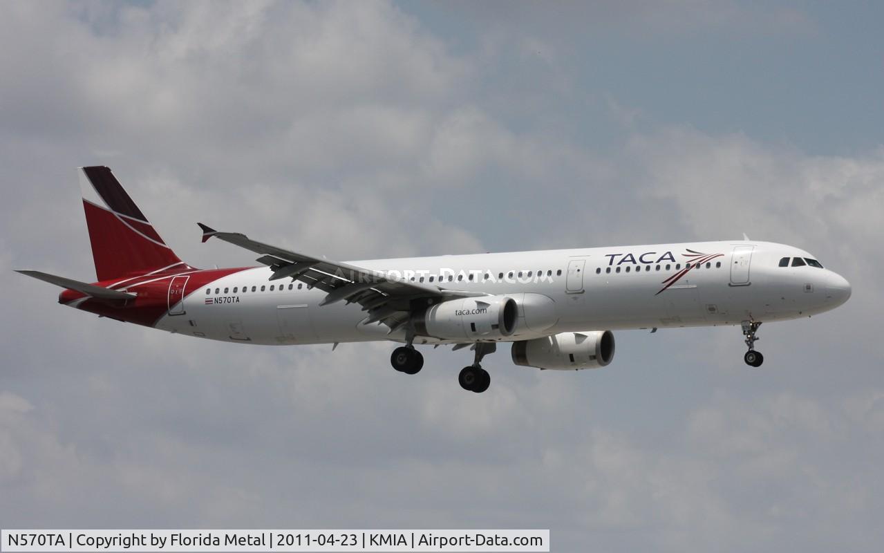 N570TA, Airbus A321-231 C/N 3869, MIA 2011