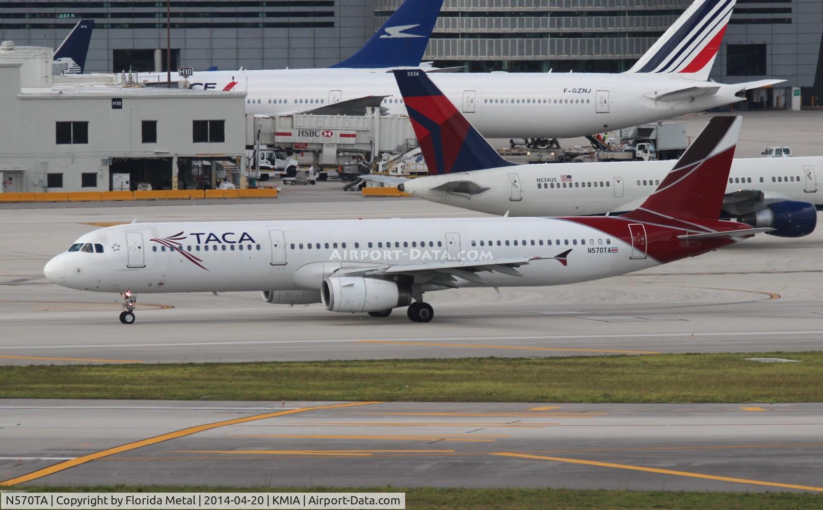 N570TA, Airbus A321-231 C/N 3869, MIA 2014