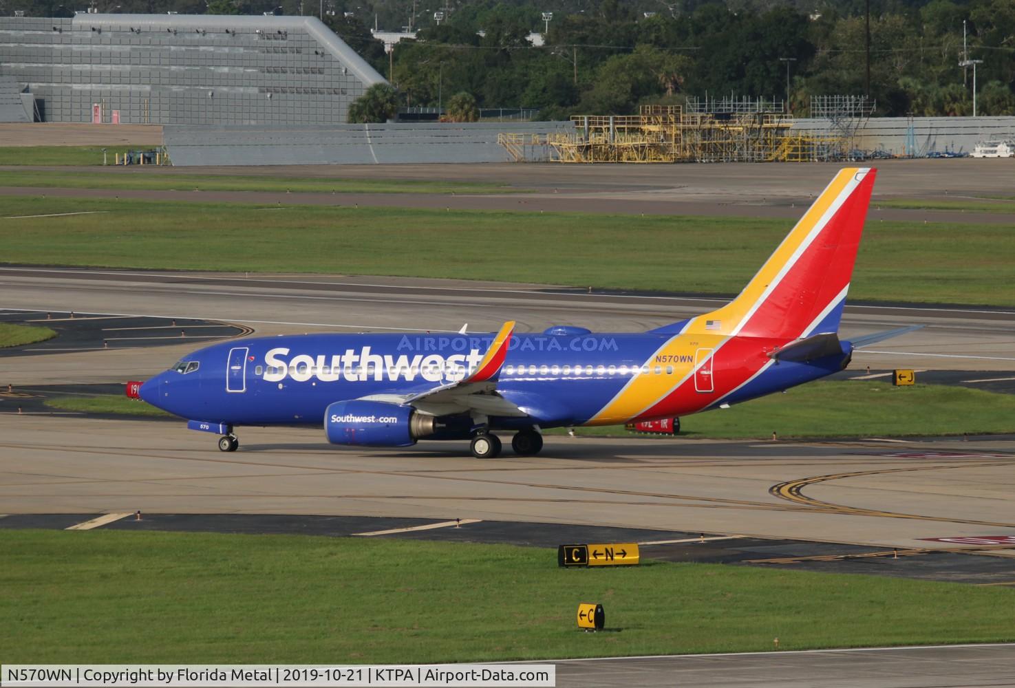 N570WN, 2002 Boeing 737-7CT C/N 33657, TPA 2019
