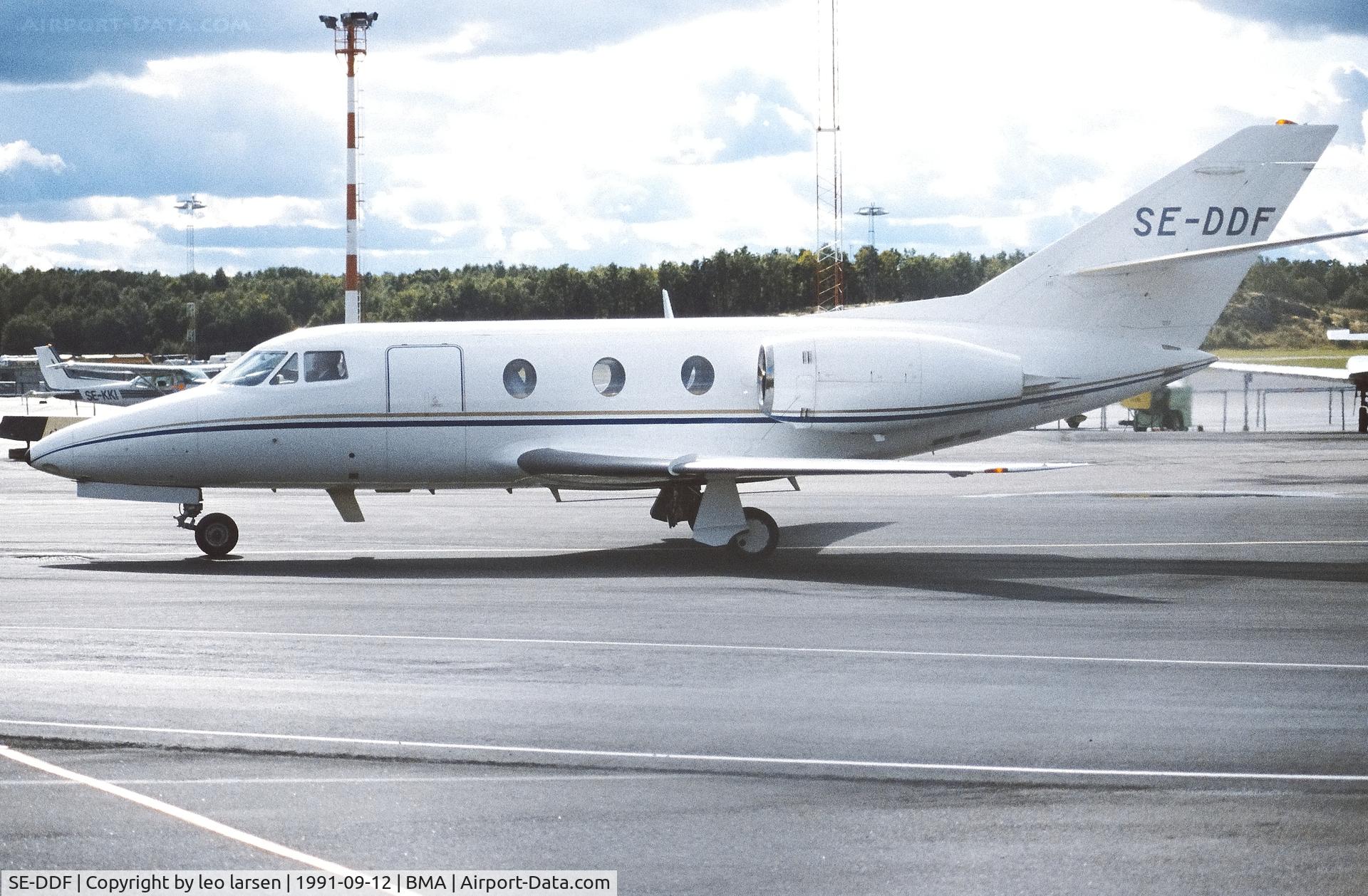 SE-DDF, 1974 Dassault Falcon 10 C/N 027, Bromma Stockholm 12.9.1991