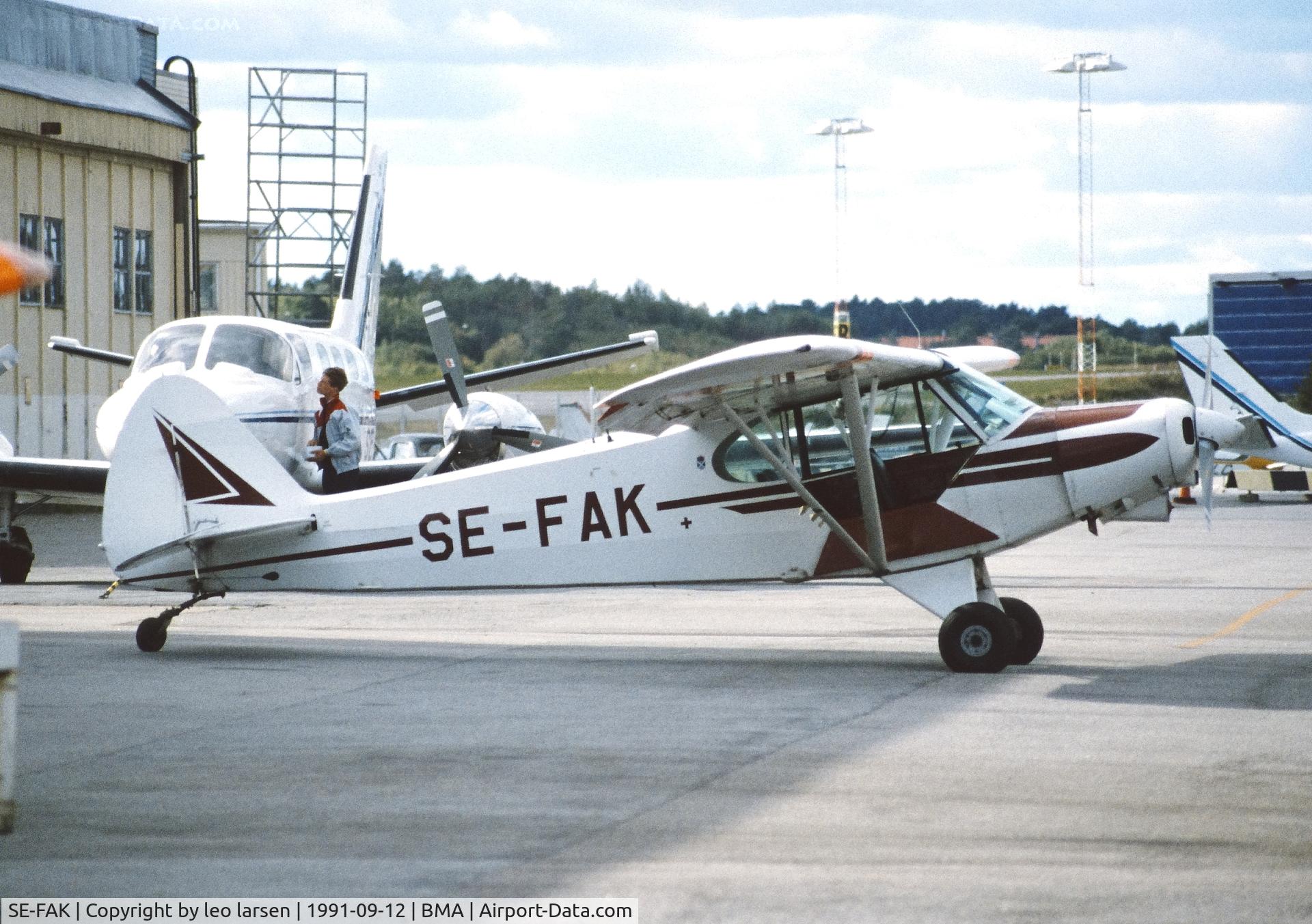 SE-FAK, 1967 Piper PA-18-150 Super Cub C/N 18-8479, Bromma Stockholm 12.9.1991