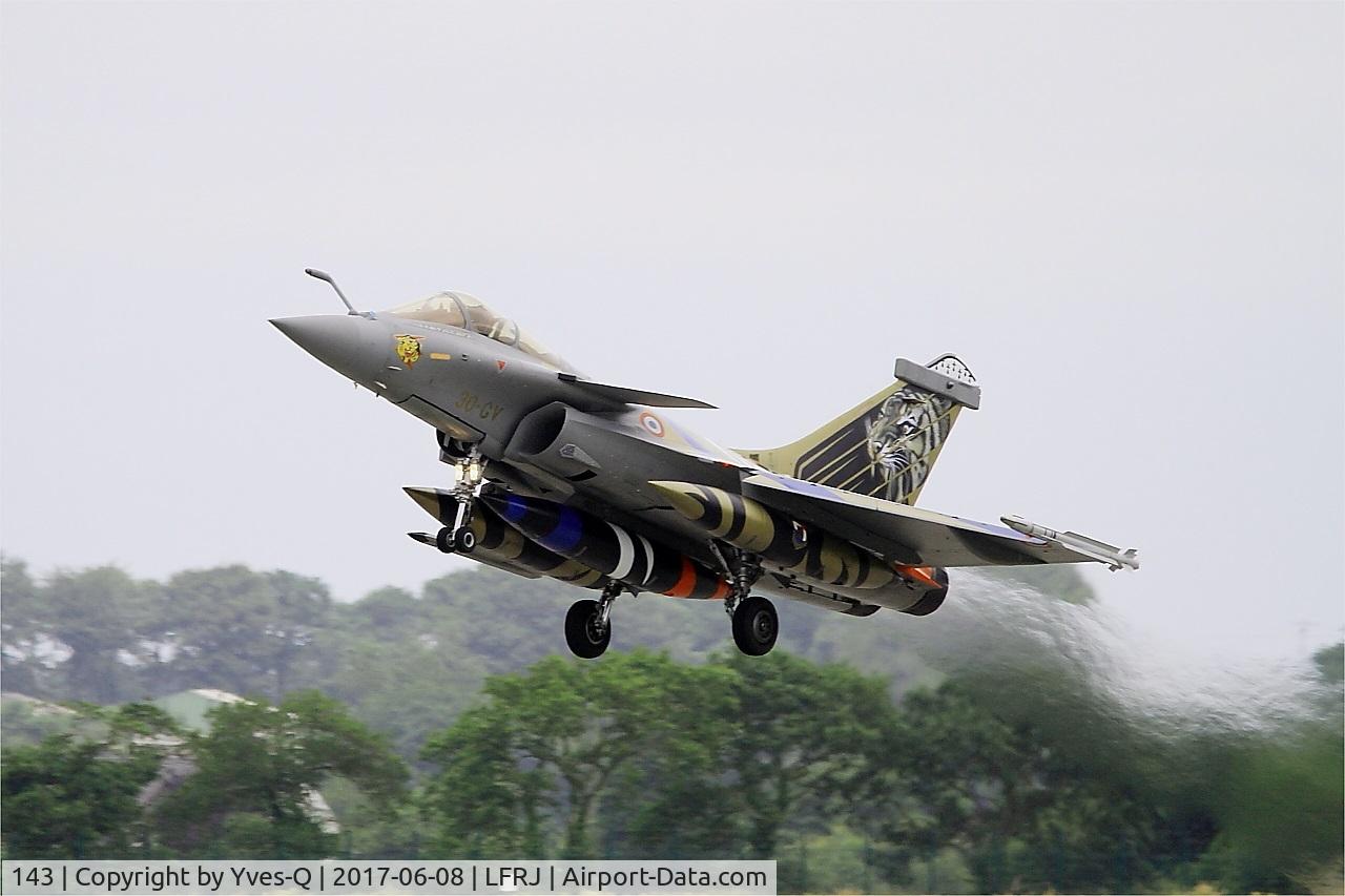 143, 2013 Dassault Rafale C C/N 143, Dassault Rafale C, Take off rwy 26, Landivisiau Naval Air Base (LFRJ) Tiger Meet 2017