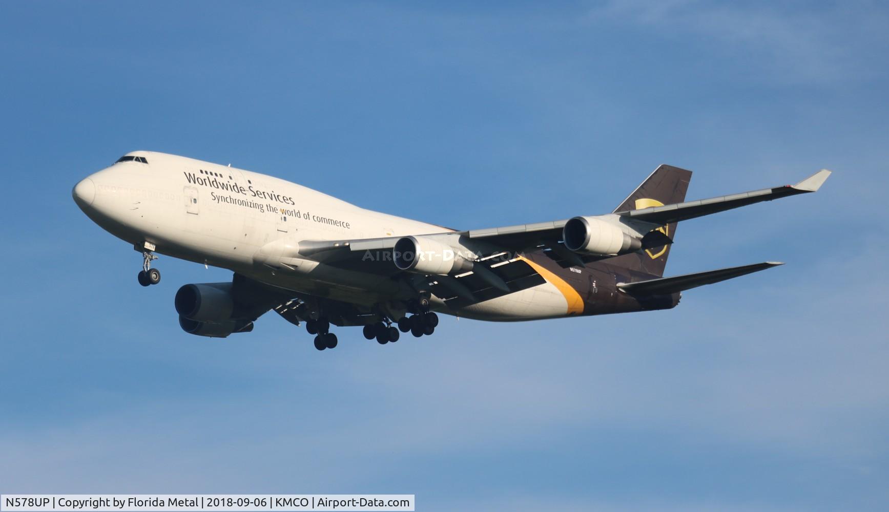 N578UP, 1993 Boeing 747-45EM(BCF) C/N 27154, MCO 2018