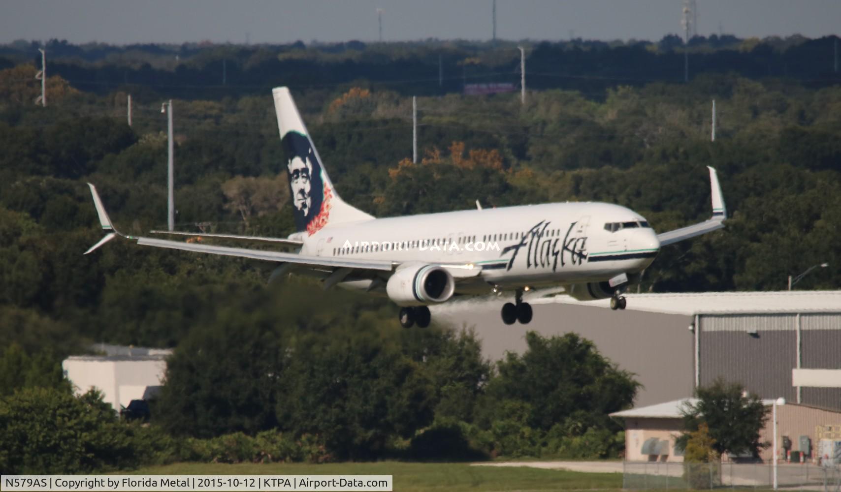N579AS, 2007 Boeing 737-890 C/N 35187, TPA 2015