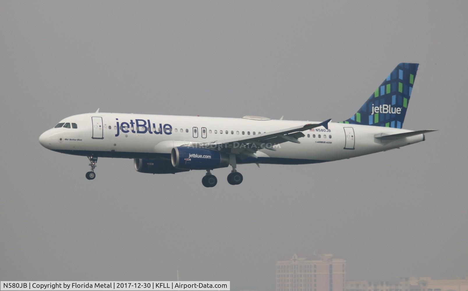N580JB, 2003 Airbus A320-232 C/N 2136, FLL 2017
