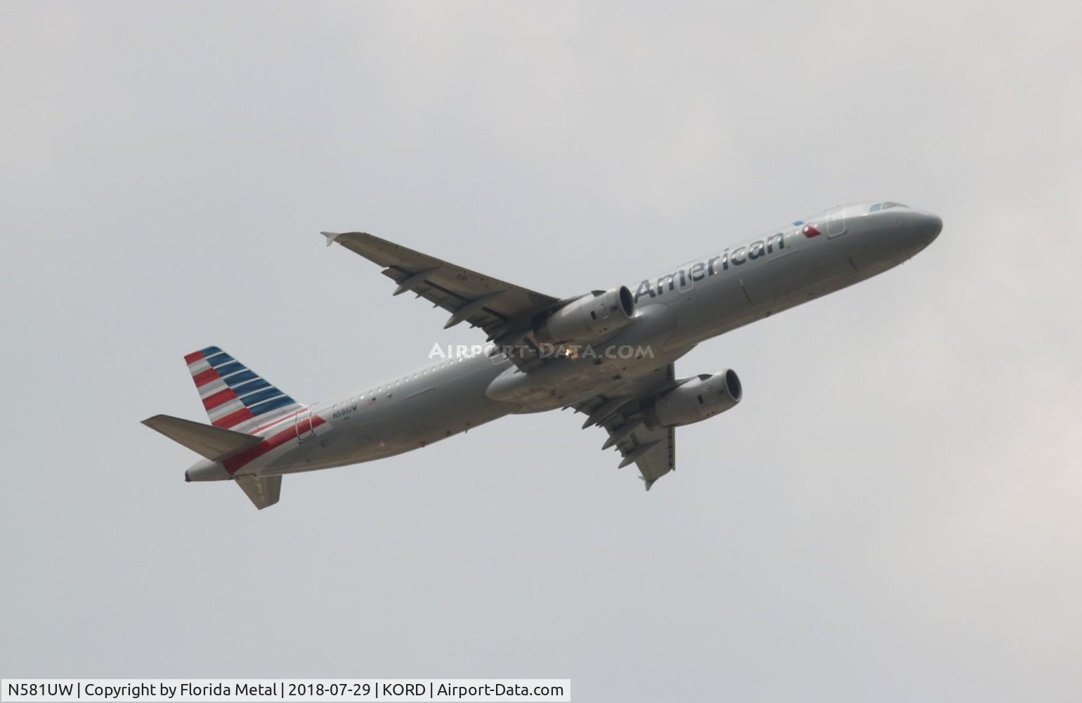 N581UW, 2014 Airbus A321-231 C/N 6152, ORD 2018