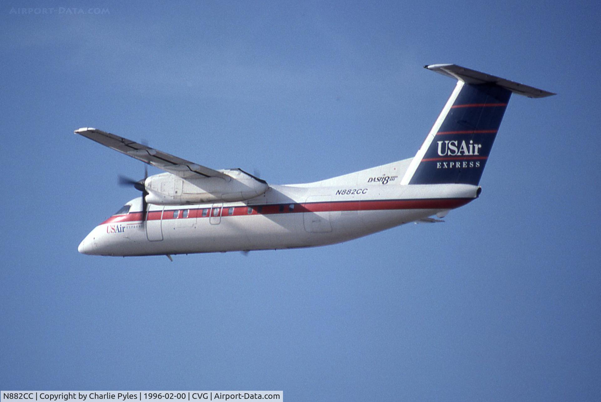 N882CC, 1989 De Havilland Canada DHC-8-102 Dash 8 Dash 8 C/N 168, Headed back to CLT