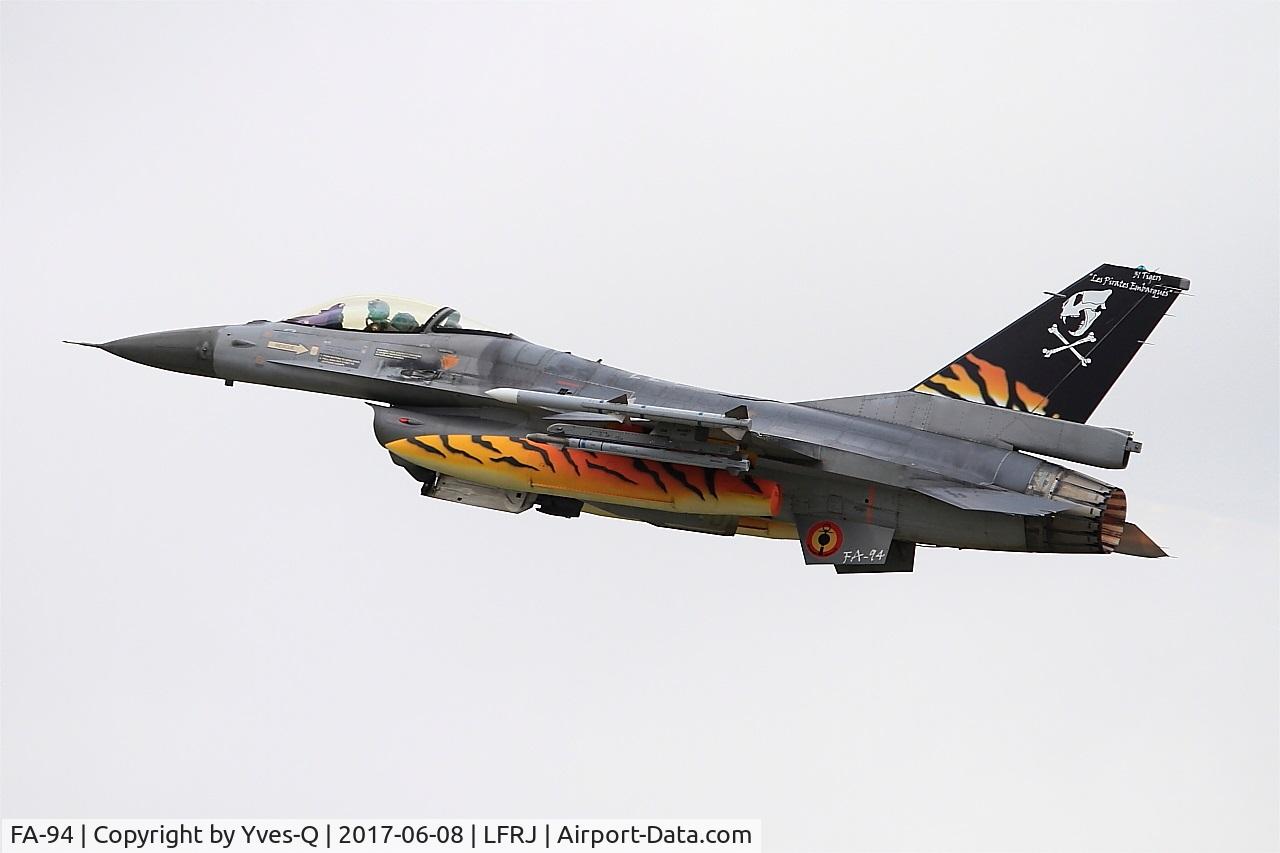 FA-94, SABCA F-16AM Fighting Falcon C/N 6H-94, SABCA F-16AM Fighting Falcon, Take off rwy 26, Landivisiau Naval Air Base (LFRJ) Tiger Meet 2017