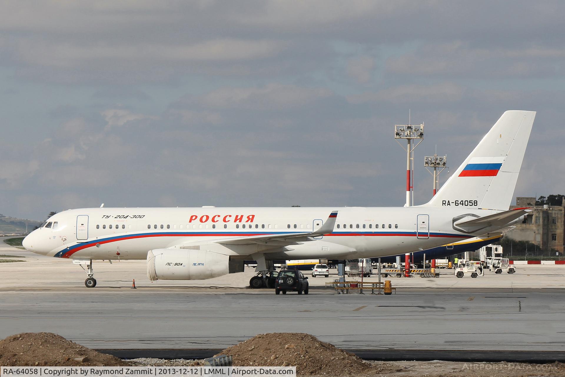 RA-64058, Tupolev Tu-204-300 C/N 145074-4164058, Tupolev Tu-204 RA-64058 Government of Russia