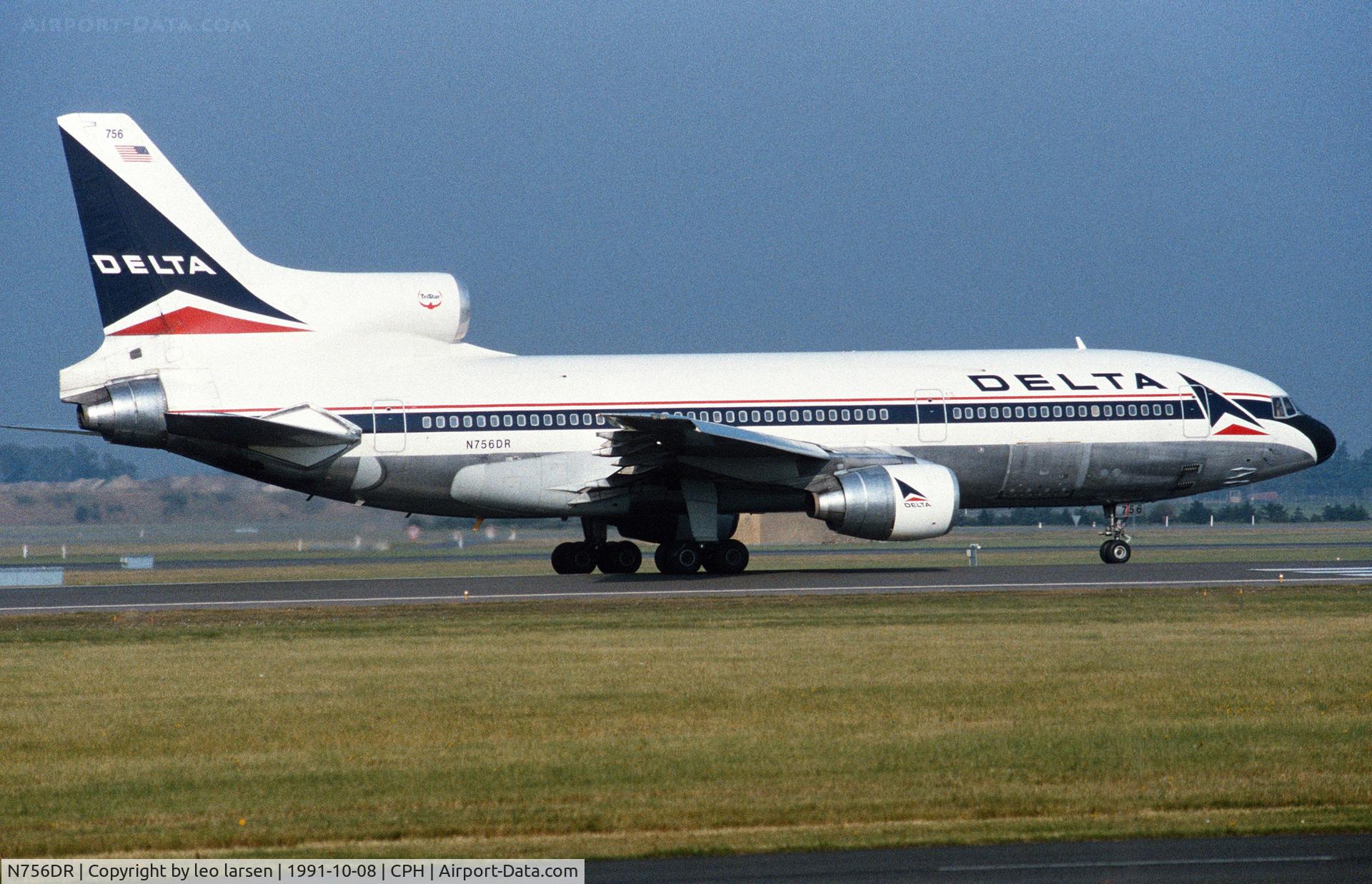 N756DR, 1980 Lockheed L-1011-385-3 TriStar 500 C/N 193Y-1185, Copenhagen 8.10.1991