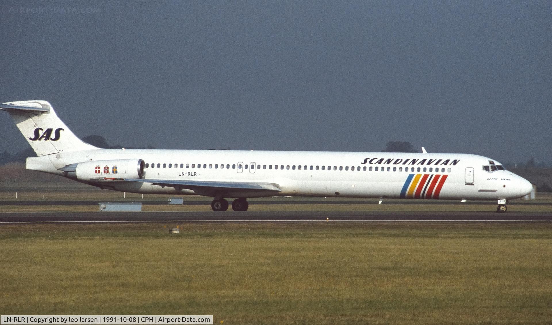 LN-RLR, 1987 McDonnell Douglas MD-82 (DC-9-82) C/N 49437, Copenhagen 8.10.1991