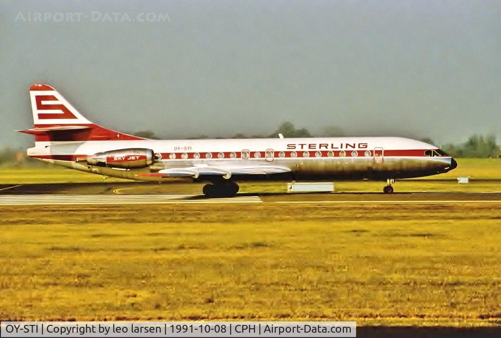 OY-STI, 1969 Sud Aviation SE-210 Caravelle 10B3 Super B C/N 265, Copenhagen 8.10.1991