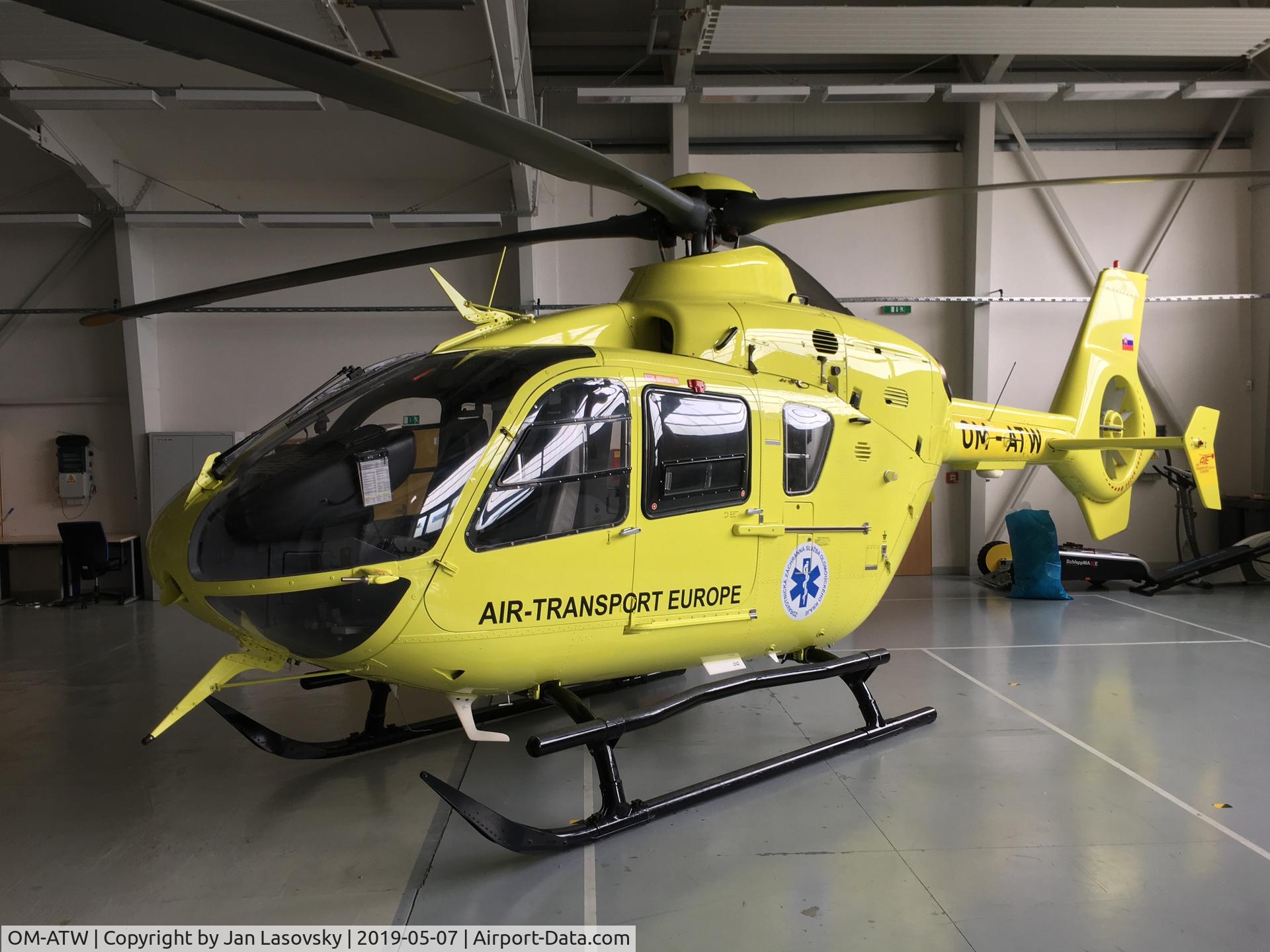 OM-ATW, 2004 Eurocopter EC-135T-2 C/N 0345, OM-ATW short after arrival to Olomouc, Czech Republic (before cargo hook instalation)