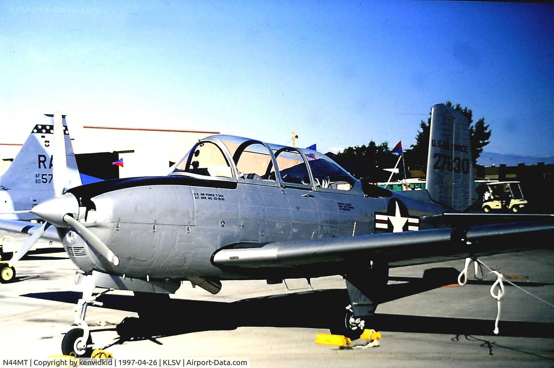 N44MT, 1952 Beech T-34A (A45) Mentor Mentor C/N G-11, At the 1997 Golden Air Tattoo, Nellis.
