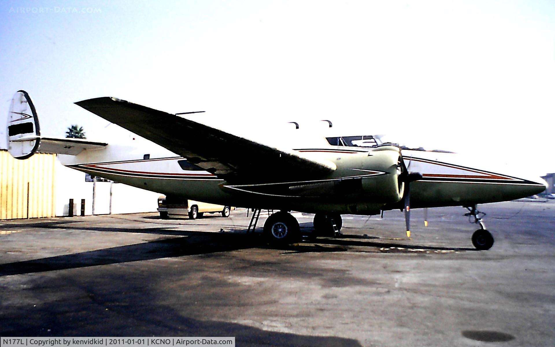 N177L, 1949 Lockheed 18-56 Lodestar C/N 2178, At Chino circa 1996.