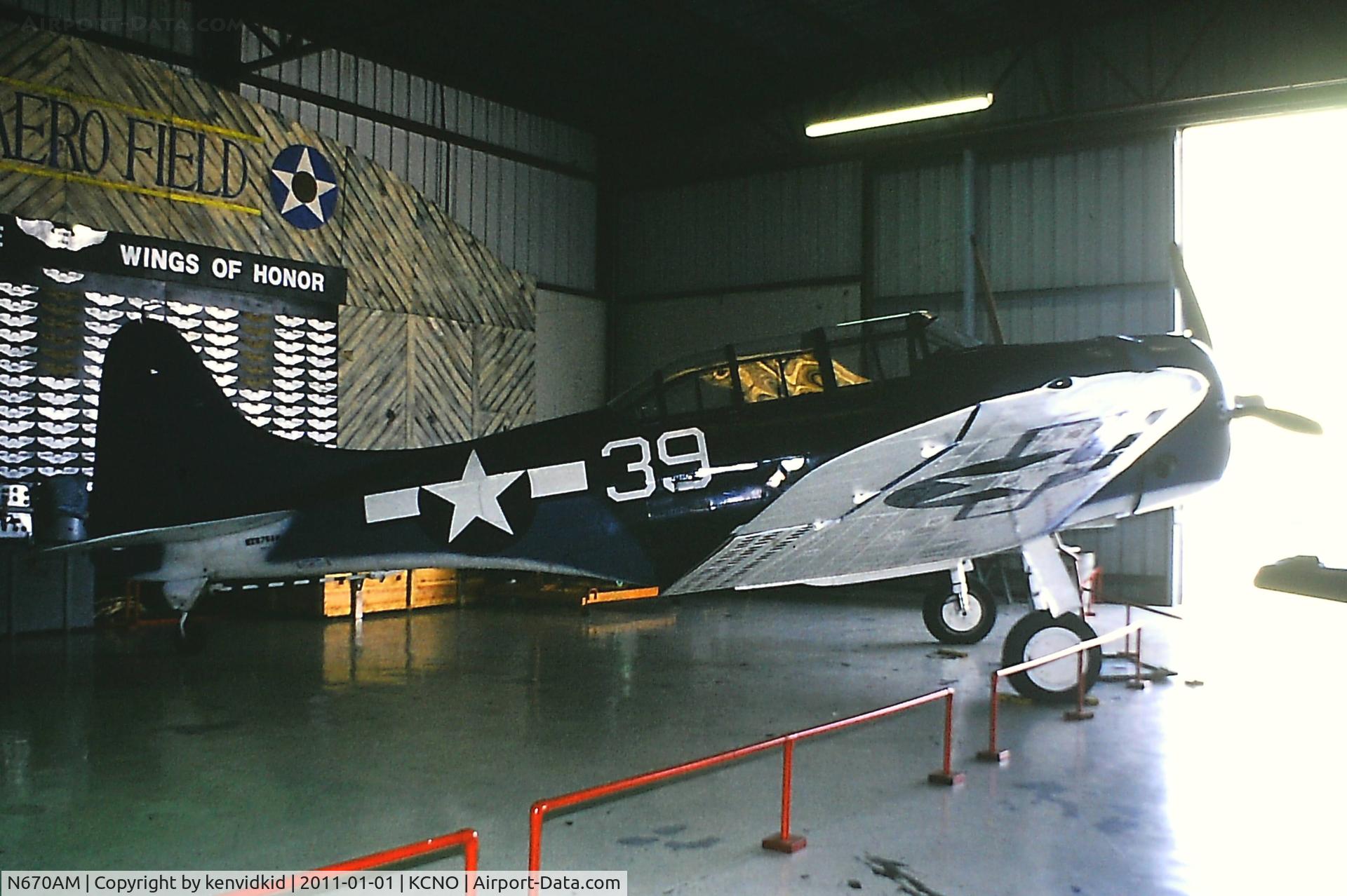 N670AM, 1993 Douglas SBD-5 Dauntless C/N 28536, At Chino circa 1996.