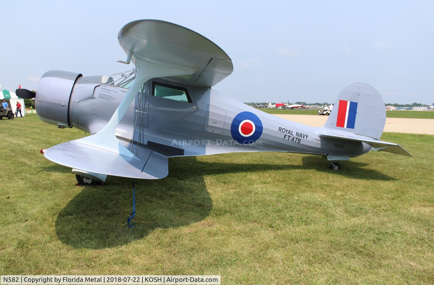 N582, 1944 Beech D17S Staggerwing C/N 6704, OSH 2018