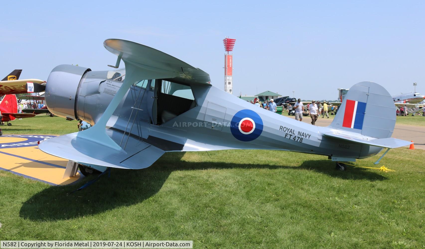 N582, 1944 Beech D17S Staggerwing C/N 6704, OSH 2019