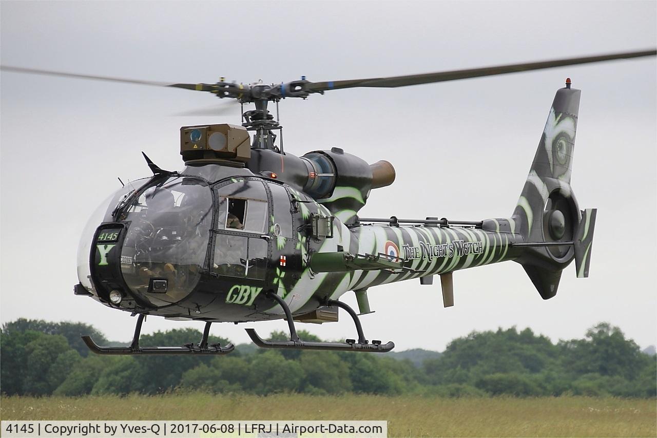 4145, Aérospatiale SA-342M Gazelle C/N 2145, Aérospatiale SA-342M Gazelle, Low flight to flight line, Landivisiau Naval Air Base (LFRJ) Tiger Meet 2017