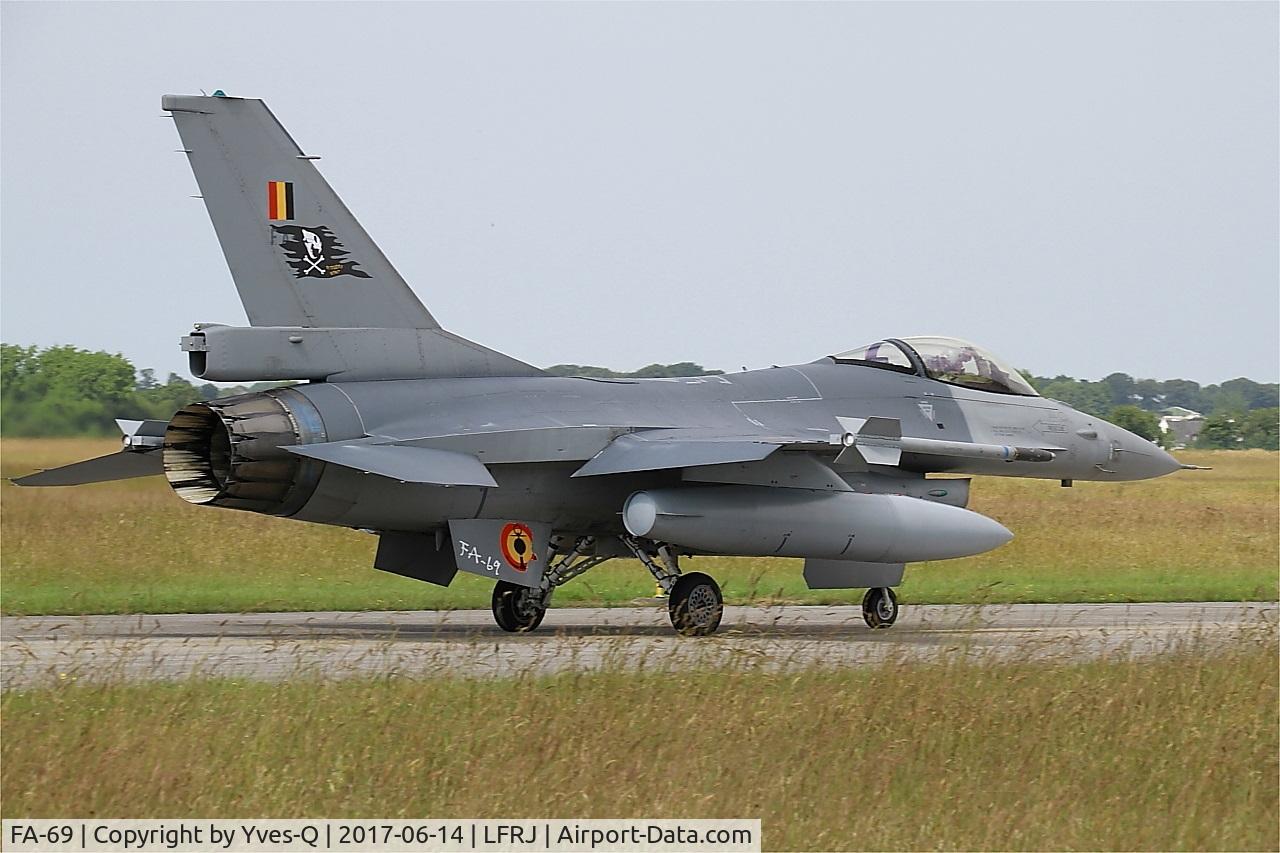 FA-69, 1983 SABCA F-16AM Fighting Falcon C/N 6H-69, SABCA F-16AM Fighting Falcon, Taxiing to flight line, Landivisiau Naval Air Base (LFRJ) Tiger Meet 2017