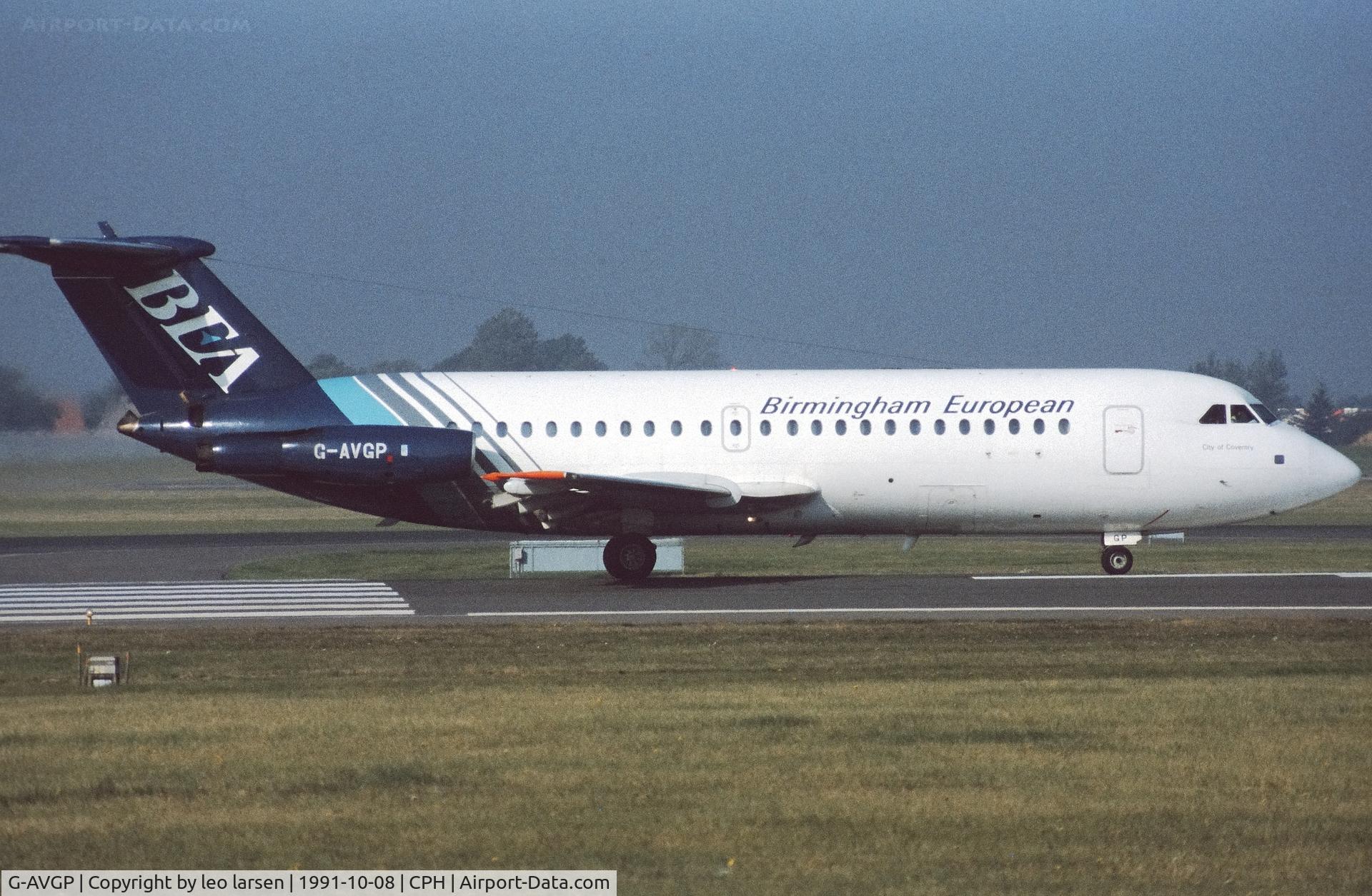 G-AVGP, 1967 BAC 111-408EF One-Eleven C/N BAC.114, Copenhagen 8.10.1991