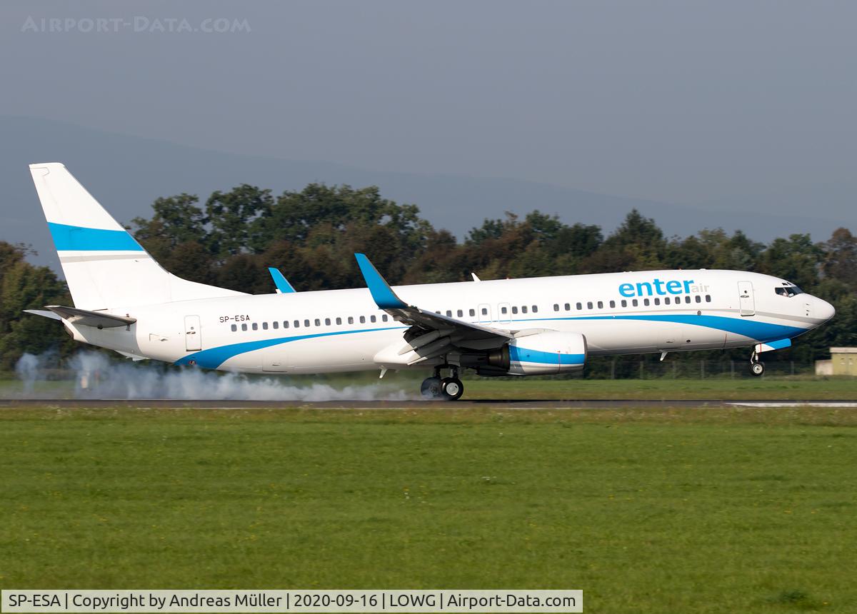 SP-ESA, 2003 Boeing 737-8Q8 C/N 30680, Arriving from Katowice.