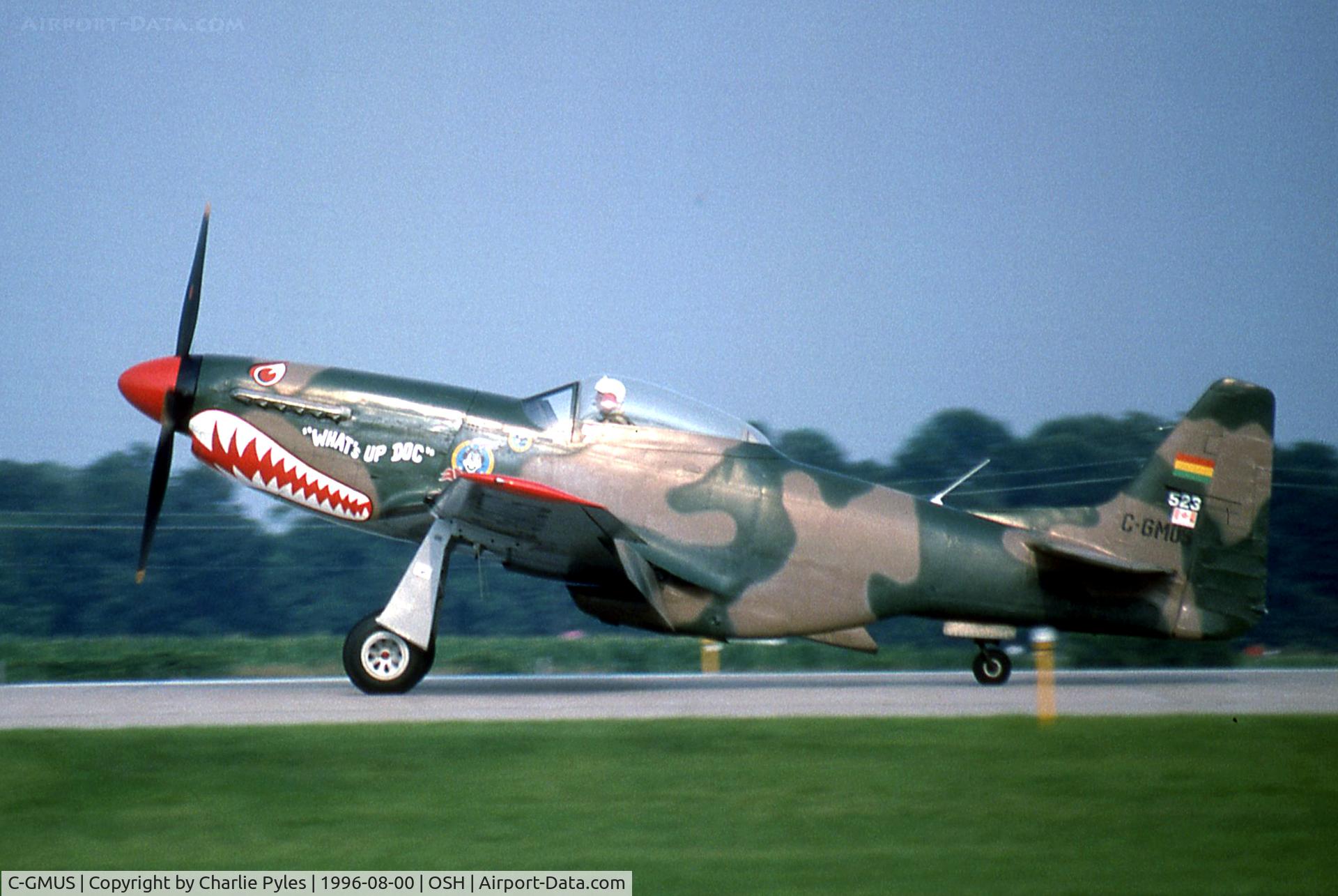 C-GMUS, 1968 North American F-51D Mustang Mustang C/N AF6722581, What's U Doc?