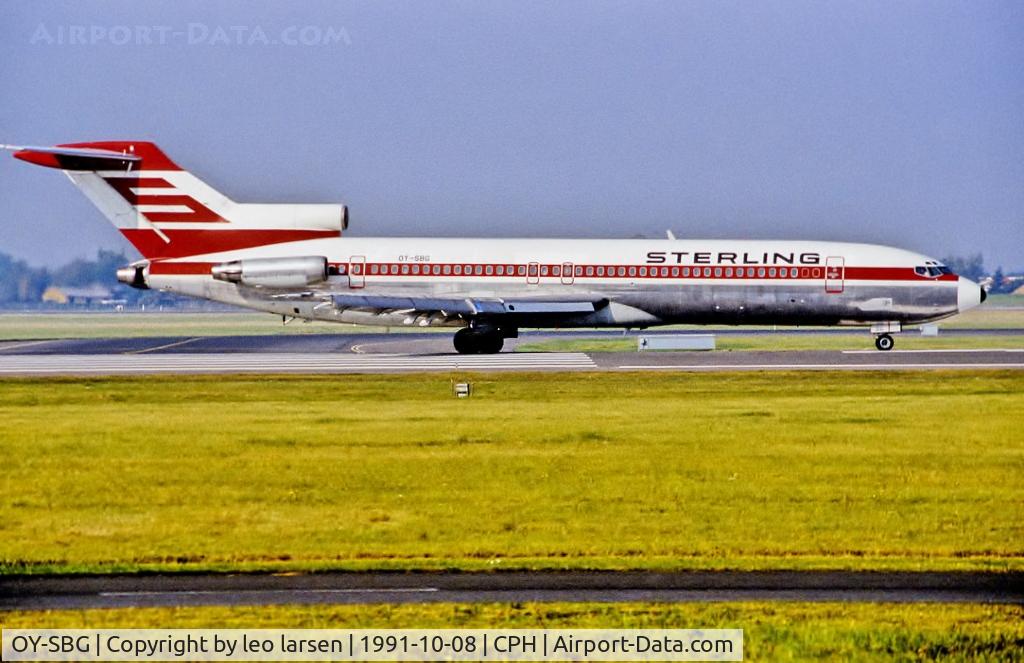 OY-SBG, 1981 Boeing 727-2J4 C/N 22574, Copenhagen 8.10.1991