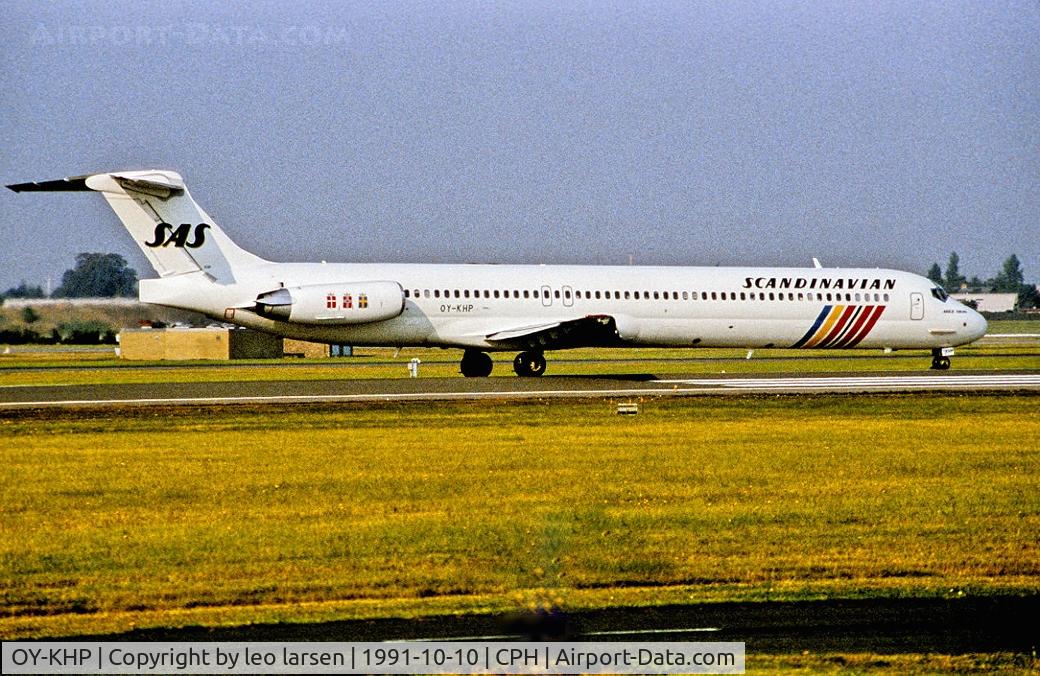 OY-KHP, 1991 McDonnell Douglas MD-81 (DC-9-81) C/N 53007, Copenhagen 10.10.1991