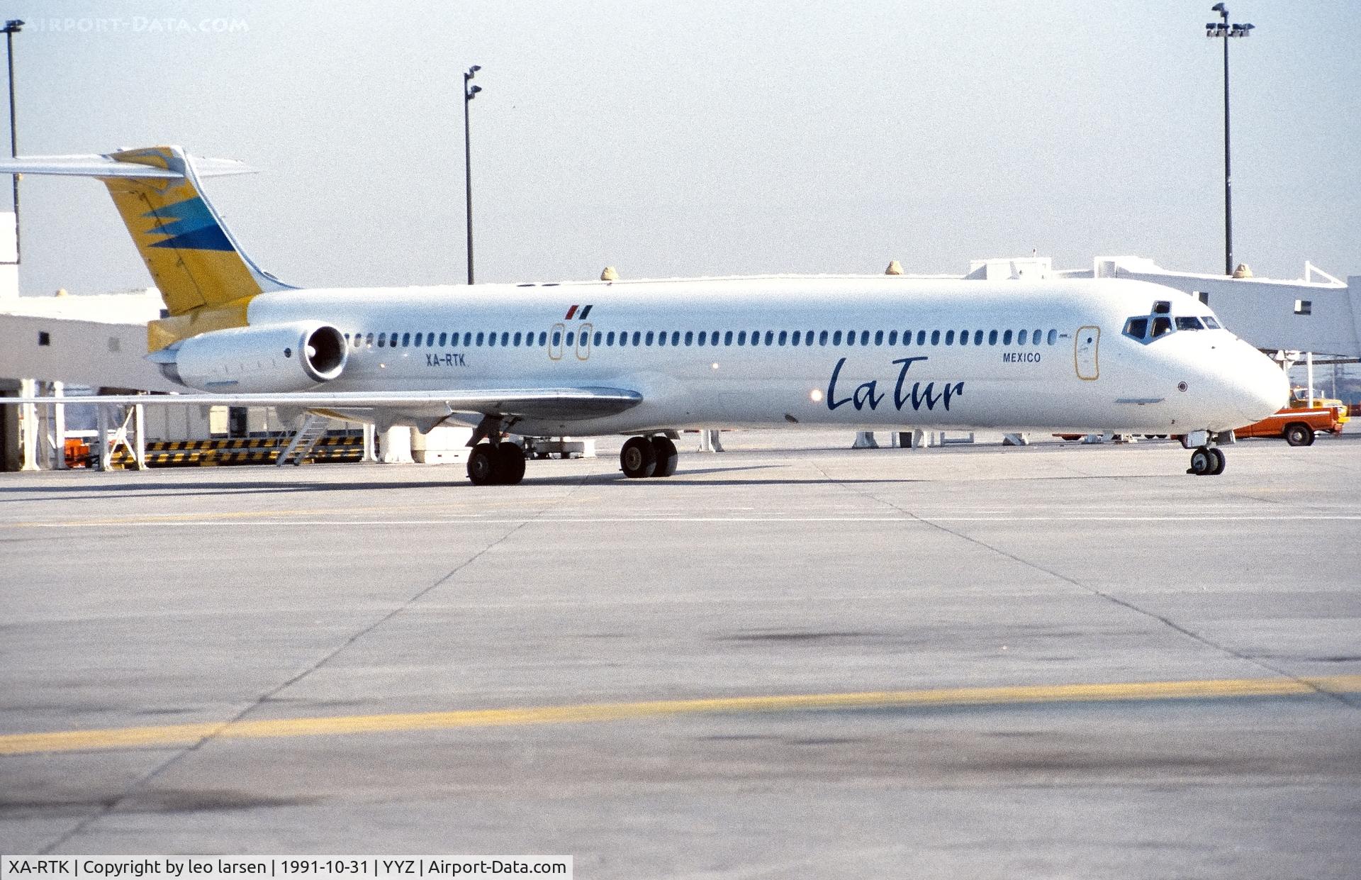 XA-RTK, 1990 McDonnell Douglas MD-83 (DC-9-83) C/N 49938, Toronto 31.10.1991