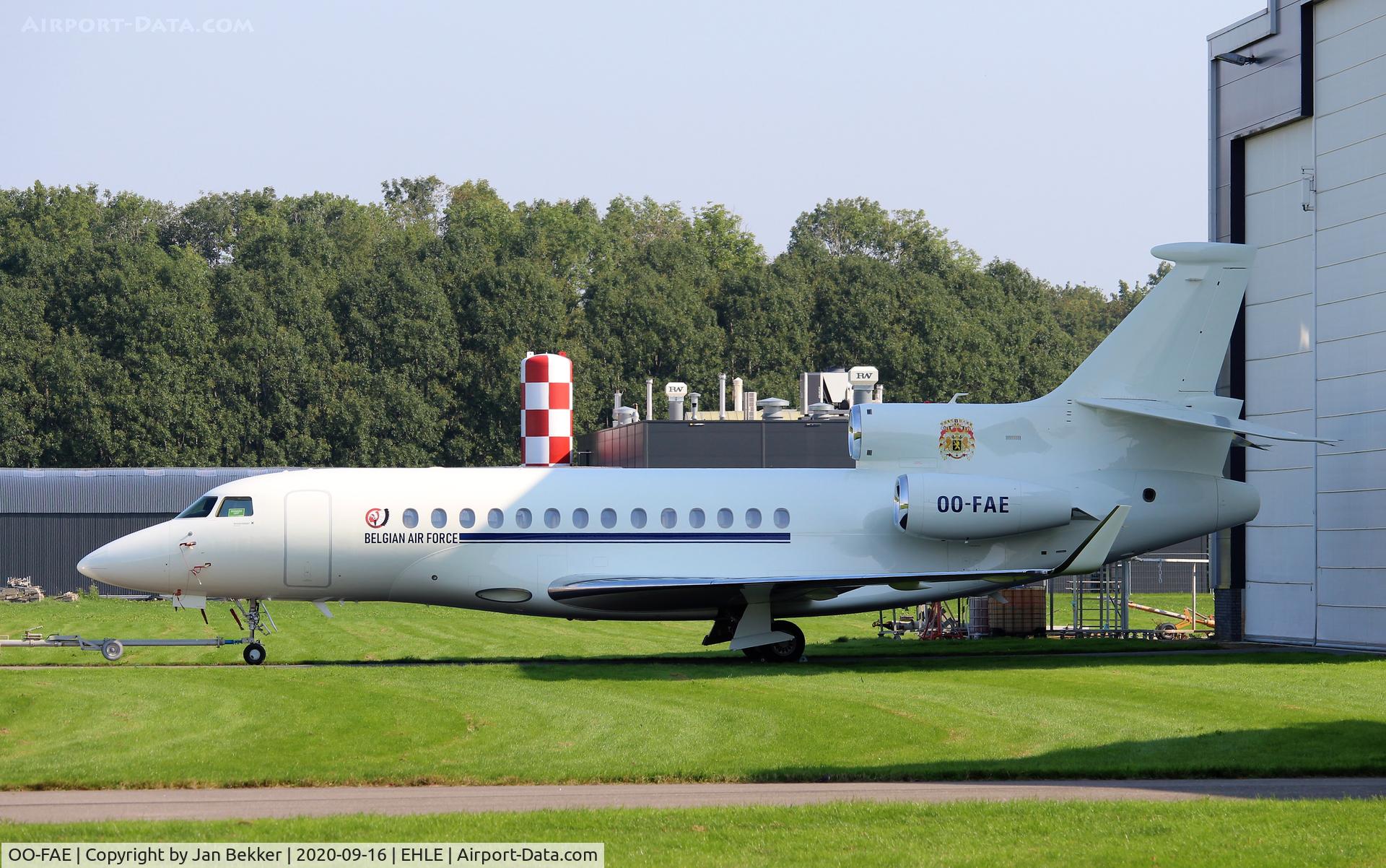 OO-FAE, 2009 Dassault Falcon 7X C/N 79, Now in its new livery of the Belgian Air Force at Lelystad Airport