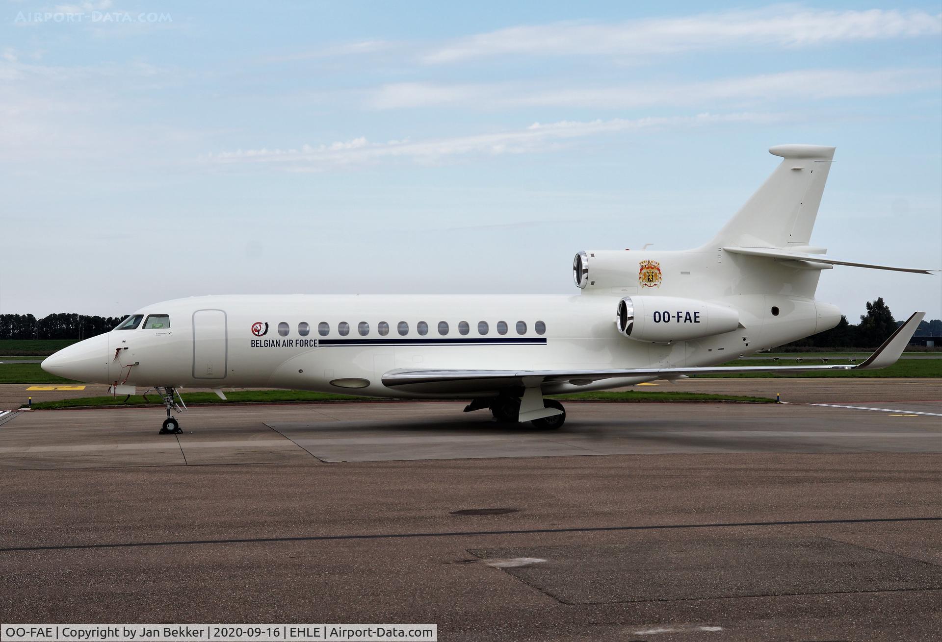 OO-FAE, 2009 Dassault Falcon 7X C/N 79, Now in its new livery of the Belgian Air Force at Lelystad Airport