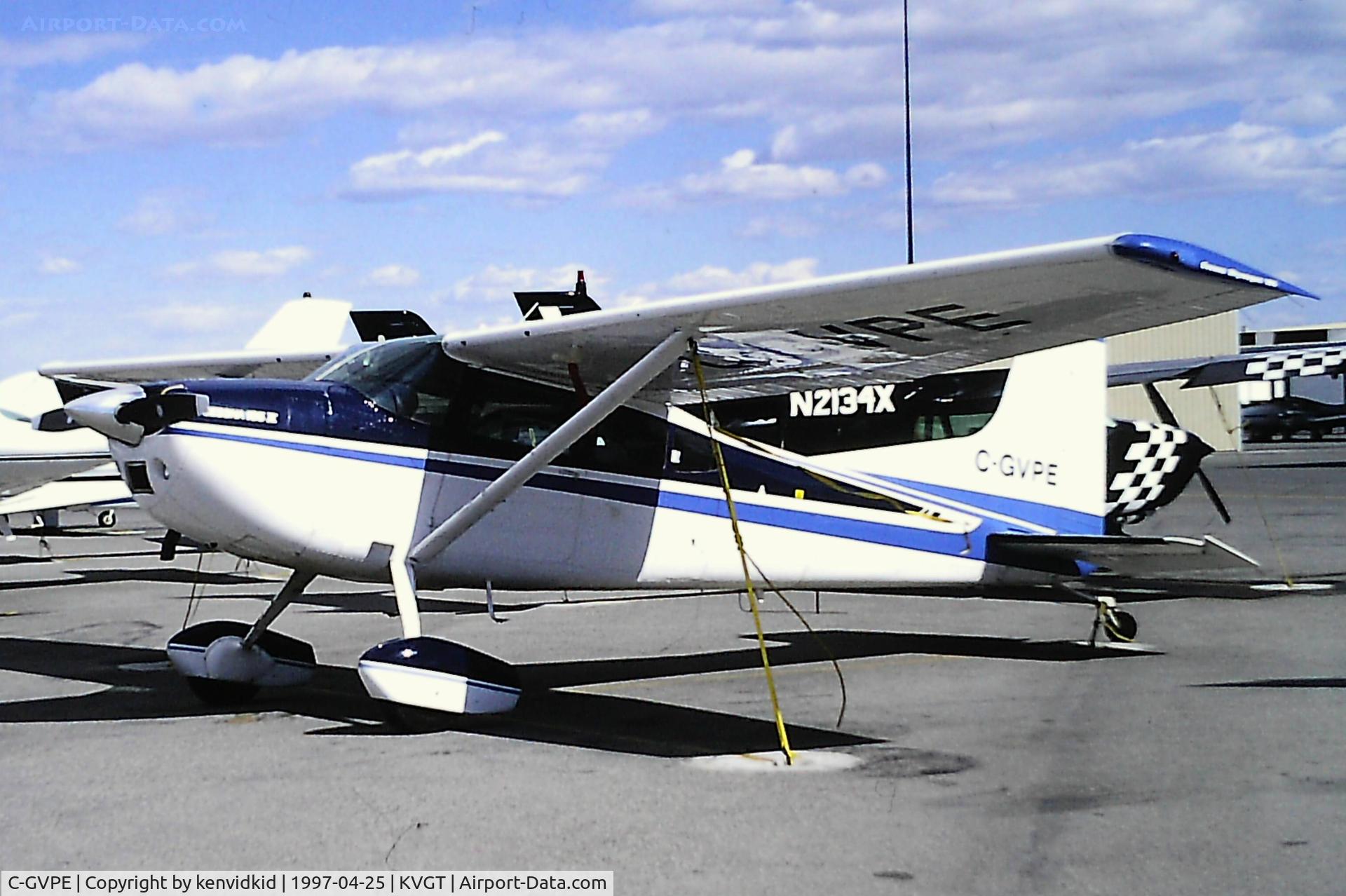 C-GVPE, 1979 Cessna A185F Skywagon 185 C/N 18503777, At North Las Vegas Airport prior to attending the Golden Air Tattoo at Nellis.