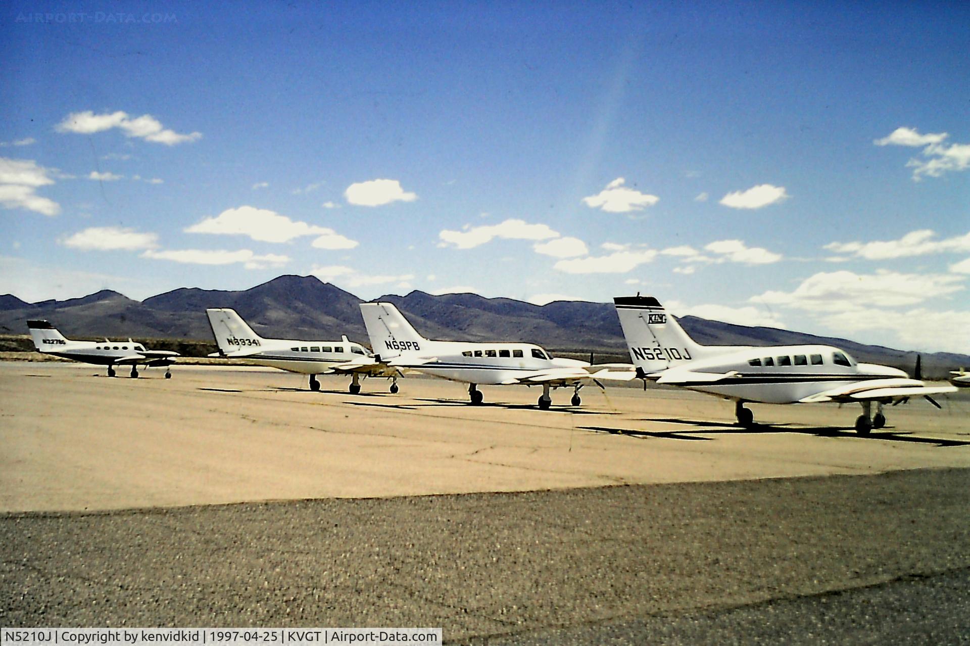 N5210J, 1975 Cessna 402B C/N 402B0897, At North Las Vegas Airport prior to attending the Golden Air Tattoo at Nellis.