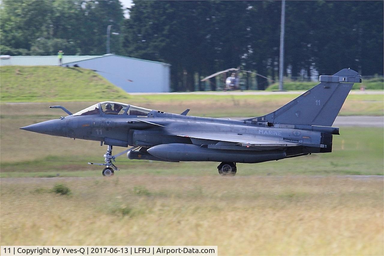 11, Dassault Rafale M C/N 11, Dassault Rafale M, Take off run rwy 08, Landivisiau Naval Air Base (LFRJ) Tiger Meet 2017