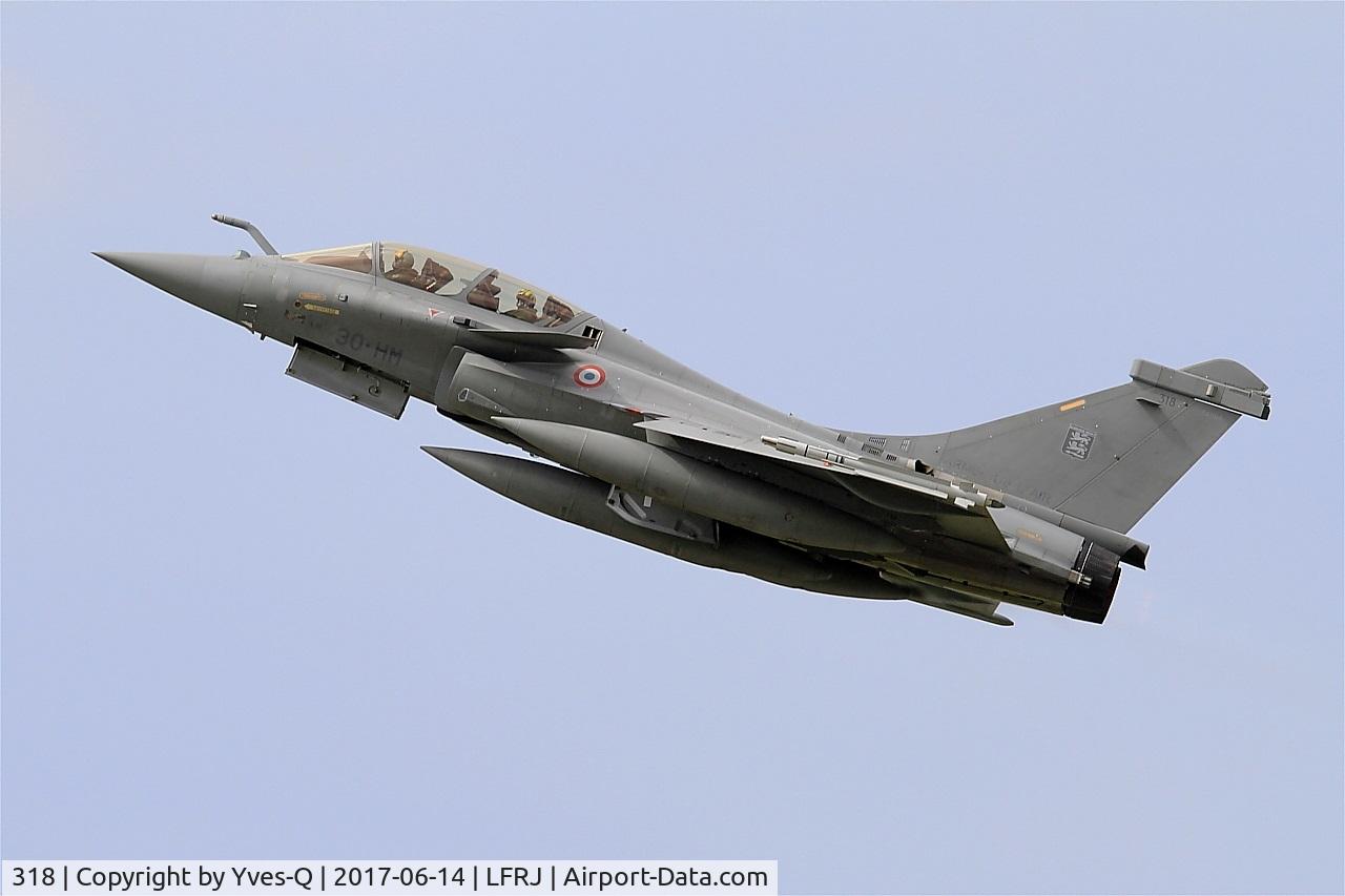 318, Dassault Rafale B C/N 318, Dassault Rafale M, Take off rwy 08, Landivisiau naval air base (LFRJ) Tiger Meet 2017