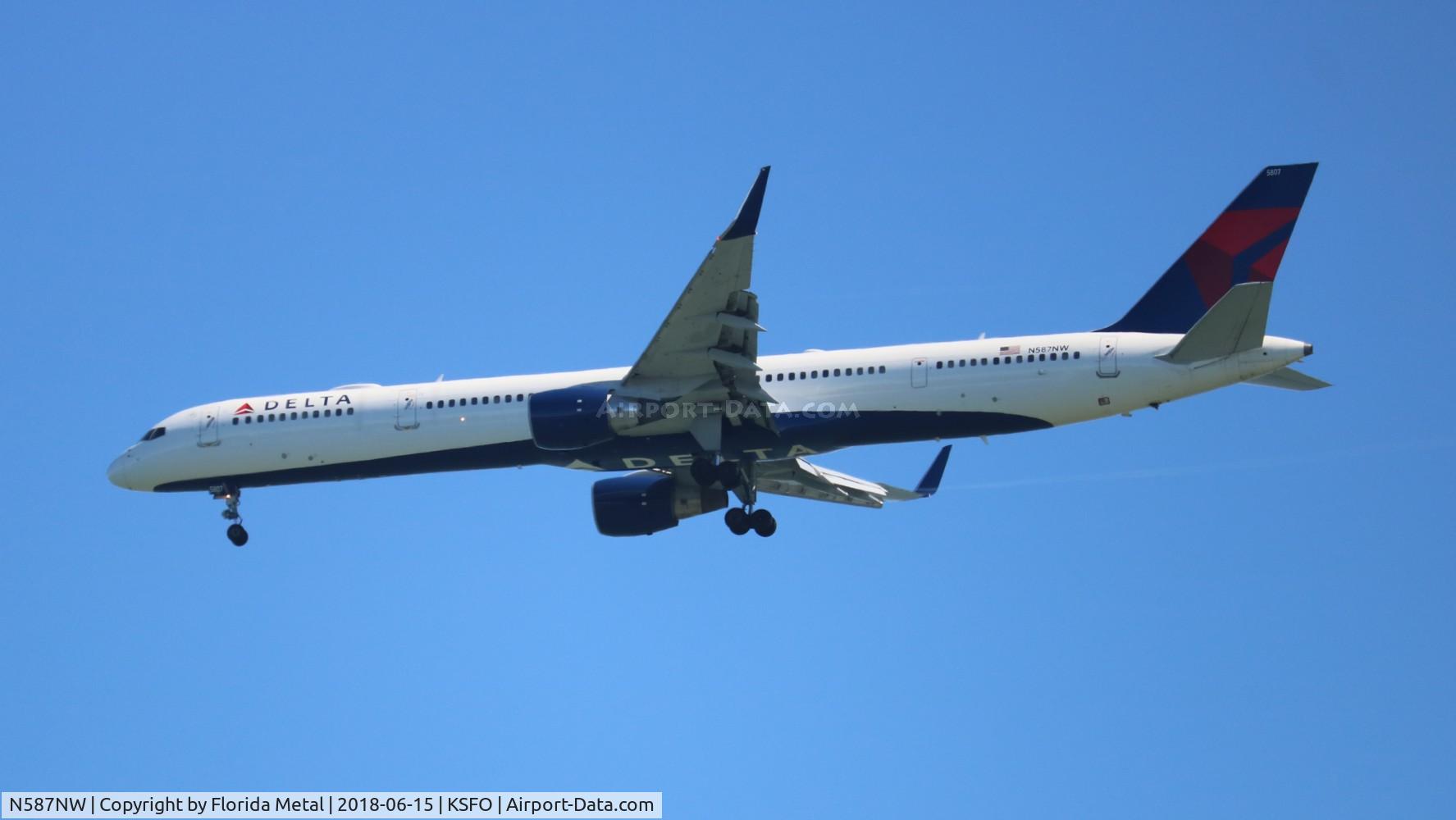 N587NW, 2002 Boeing 757-351 C/N 32986, SFO 2018