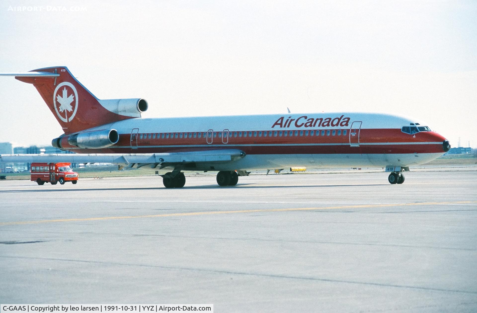 C-GAAS, 1979 Boeing 727-233F C/N 21672, Toronto 31.10.1991