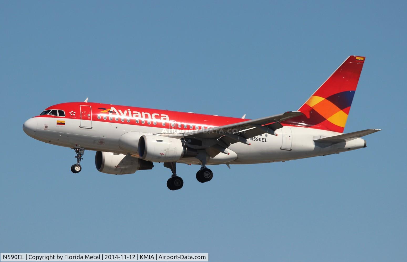 N590EL, 2004 Airbus A318-111 C/N 2328, MIA 2014