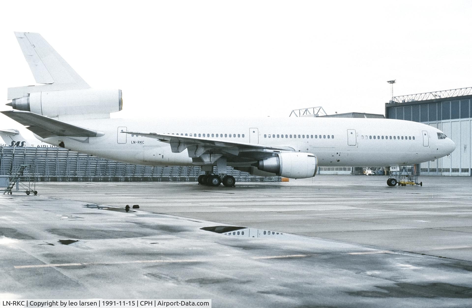 LN-RKC, 1980 McDonnell Douglas DC-10-30 C/N 47814, Copenhagen 15.11.1991