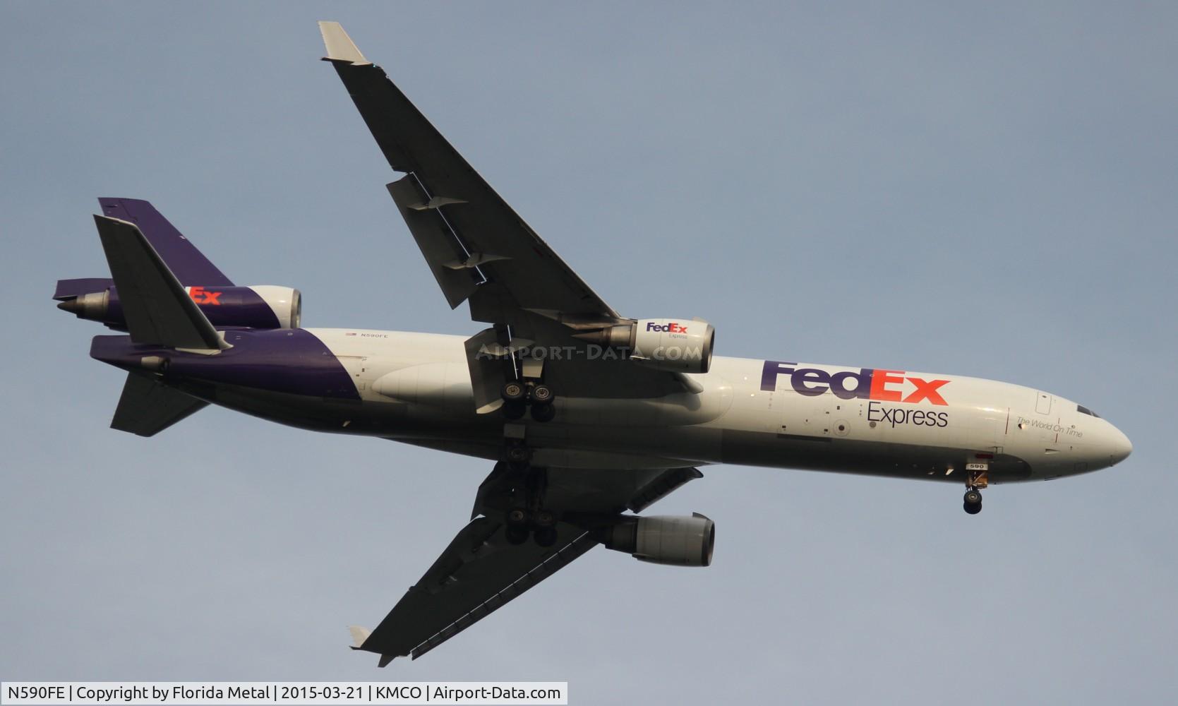 N590FE, 1991 McDonnell Douglas MD-11F C/N 48505, MCO 2015
