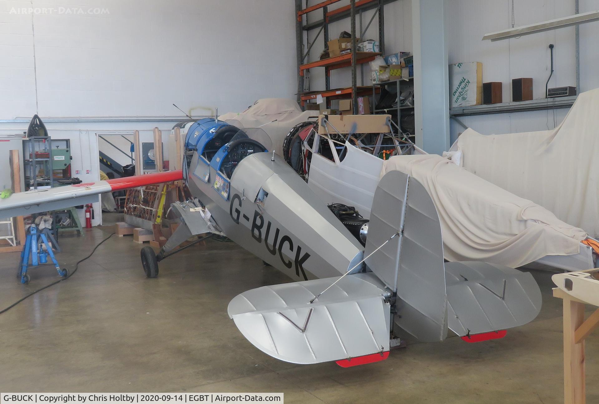 G-BUCK, 1951 CASA 1-131E Jungmann C/N 1113, Part dismantled and stored in hangar at Turweston, Bucks.