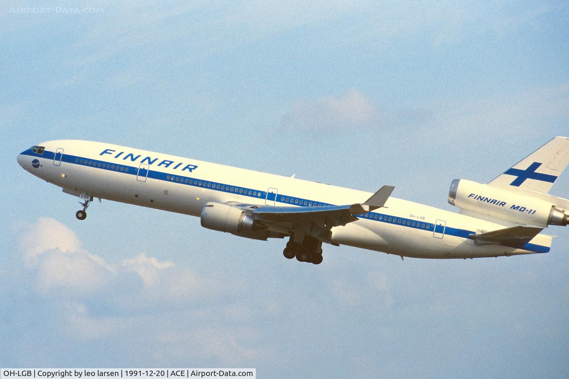 OH-LGB, 1991 McDonnell Douglas MD-11 C/N 48450, Lanzarote 20.12.1991