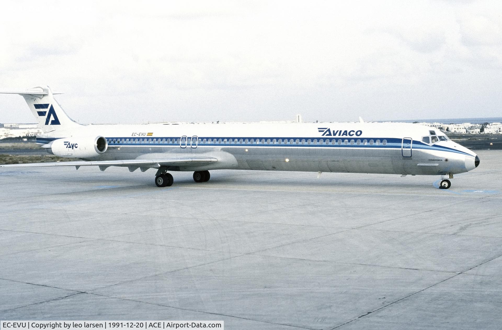 EC-EVU, 1990 McDonnell Douglas MD-83 C/N 53051, Lanzarote 20.12.1991