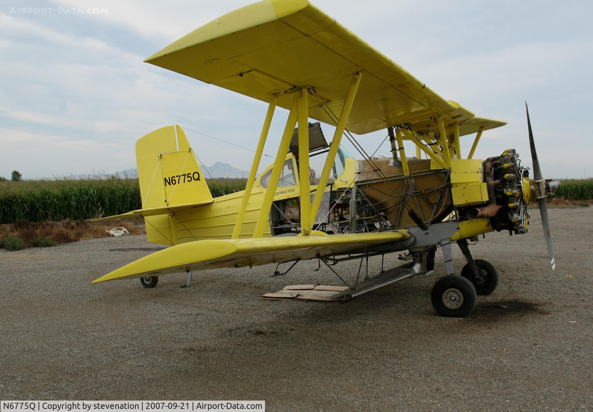 N6775Q, 1977 Grumman-Schweizer G-164B C/N 285B, Pacific Valley Aviation 1977 Grumman-Schweizer G-164B @ Arbuckle, CA Lone Star Road home base