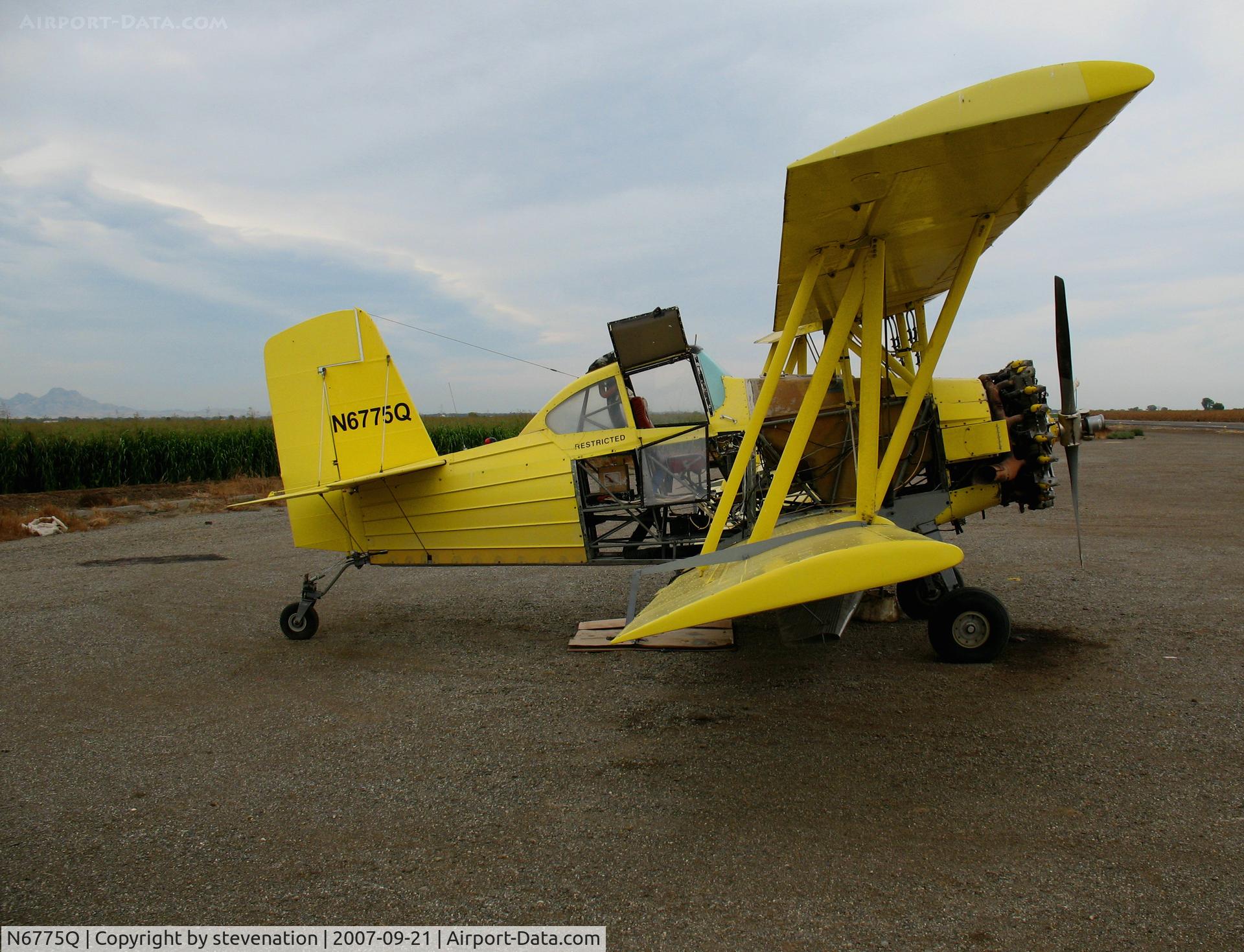 N6775Q, 1977 Grumman-Schweizer G-164B C/N 285B, Pacific Valley Aviation 1977 Grumman-Schweizer G-164B @ Arbuckle, CA Lone Star Road home base