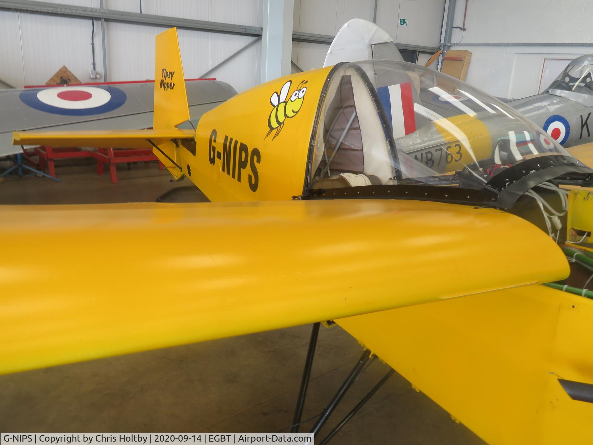 G-NIPS, 1960 Avions Fairey SA Typsy Nipper C/N 36, Stored in the hangar at Turweston